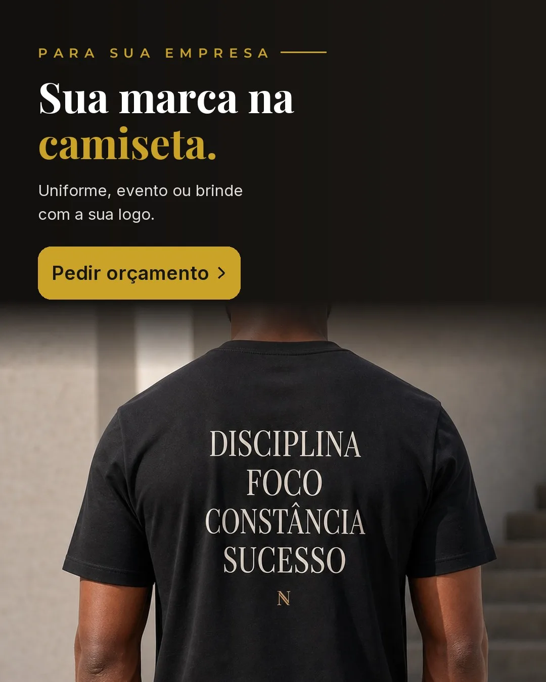 Sua marca na camiseta