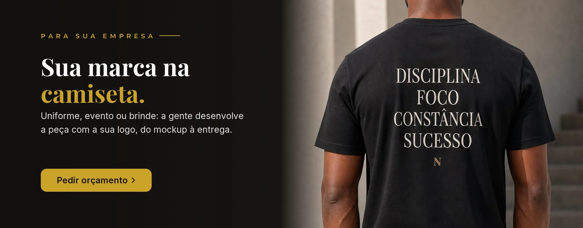 Sua marca na camiseta